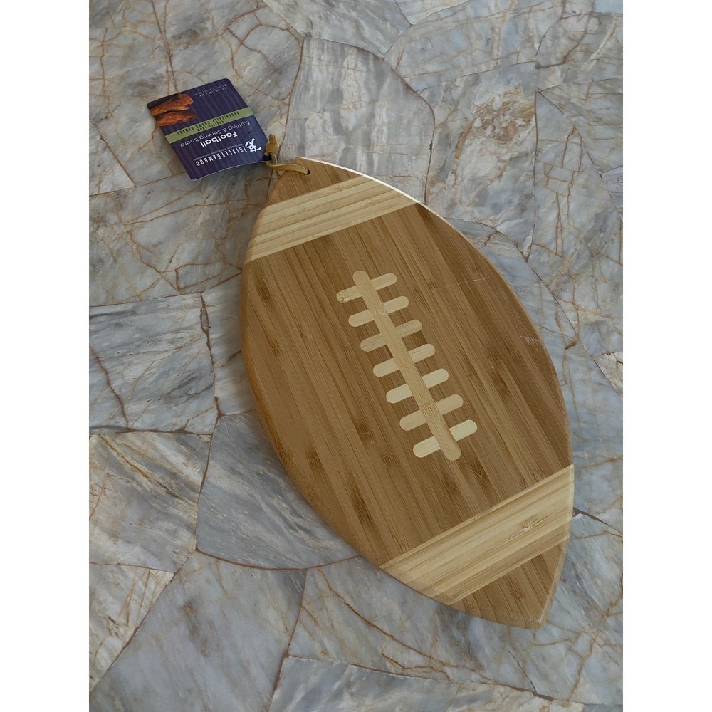 Totally Bamboo Football Cutting and Serving Board 15 Inch Brown 20-7670